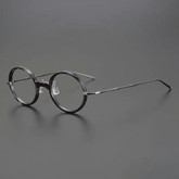 Namiyo Vintage Titanium Round Eyeglasses Frame Round Frames Southood Stripe